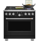 Caf(eback)(TM) 36" Smart Dual-Fuel Commercial-Style Range with 6 Burners (Natural Gas) - (C2Y366P3TD1)