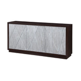 Geranio - Console Cabinet - Metallic Silver & Walnut