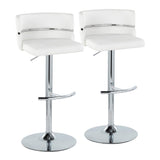 Cinch - Adjustable Barstool (Set of 2) - Silver Base