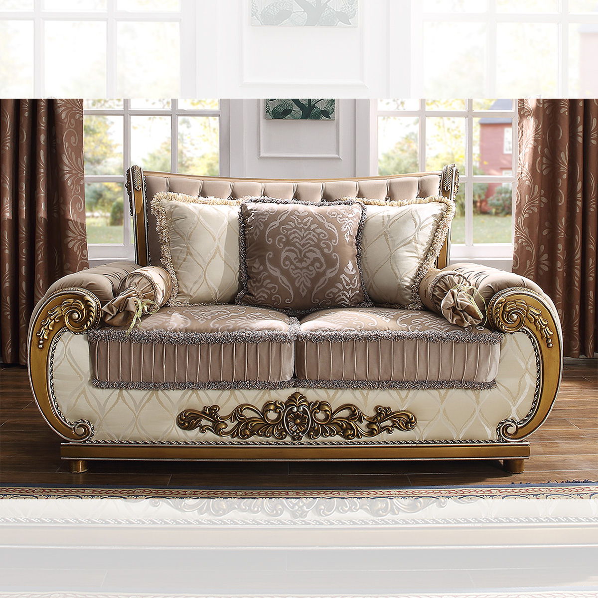 HD-25 - 3 Piece Living Room Sofa Set - Bronze