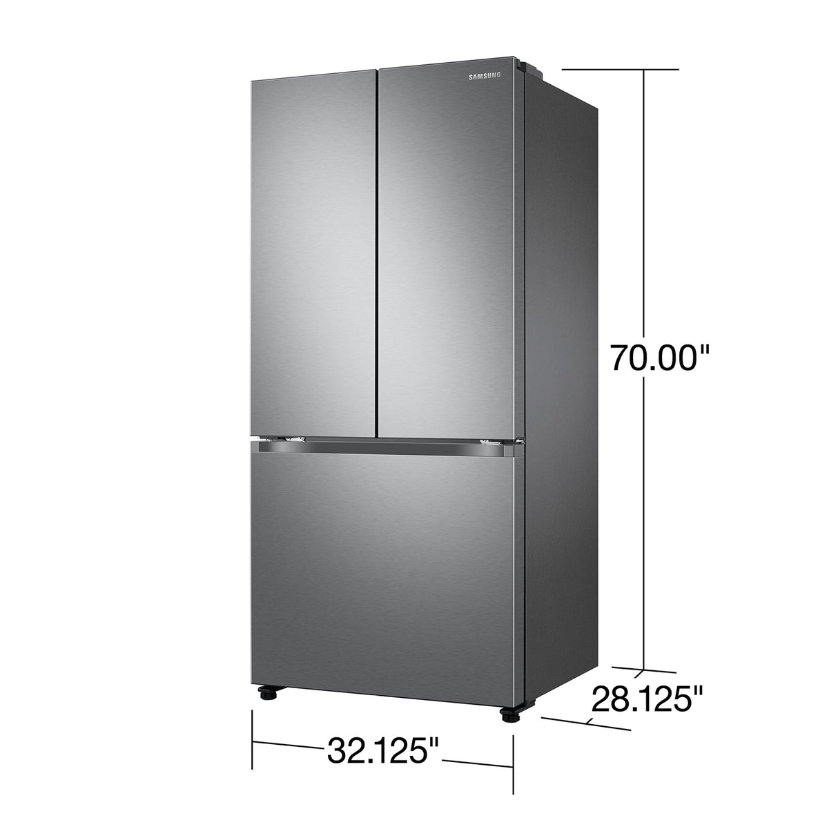 18 cu. ft. Smart Counter Depth 3-Door French Door Refrigerator in Stainless Steel - (RF18A5101SR)