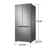 18 cu. ft. Smart Counter Depth 3-Door French Door Refrigerator in White - (RF18A5101WW)