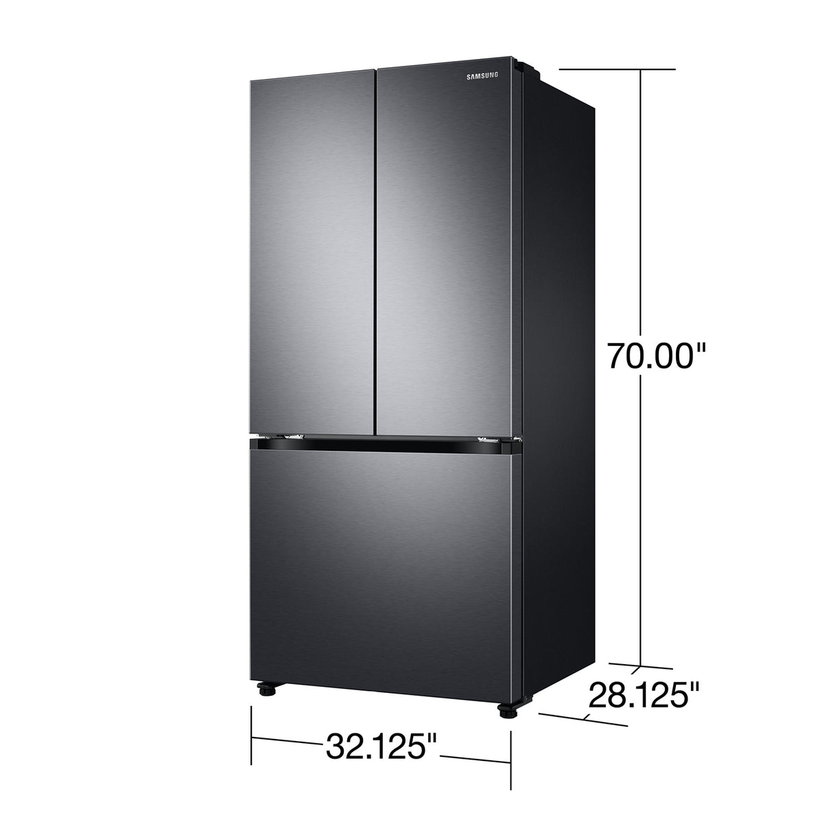 18 cu. ft. Smart Counter Depth 3-Door French Door Refrigerator in White - (RF18A5101WW)