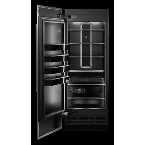 30" Built-In Column Freezer With Noir Panel Kit, Left Swing