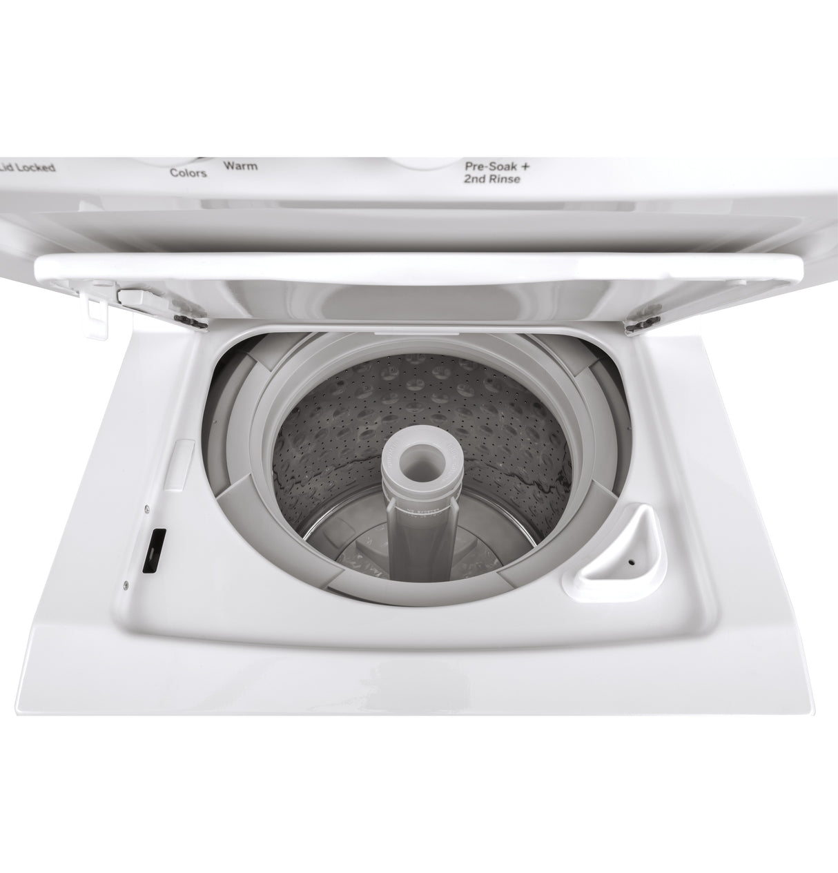 GE Unitized Spacemaker(R) 2.3 cu. ft. Capacity Washer with Stainless Steel Basket and 4.4 cu. ft. Capacity Electric Dryer - (GUD24ESSMWW)