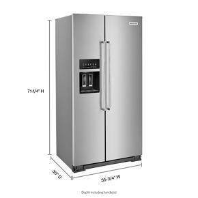 22.6 Cubic Feet Counter-Depth Side-By-Side Refrigerator With Exterior Ice And Water And PrintShield finish