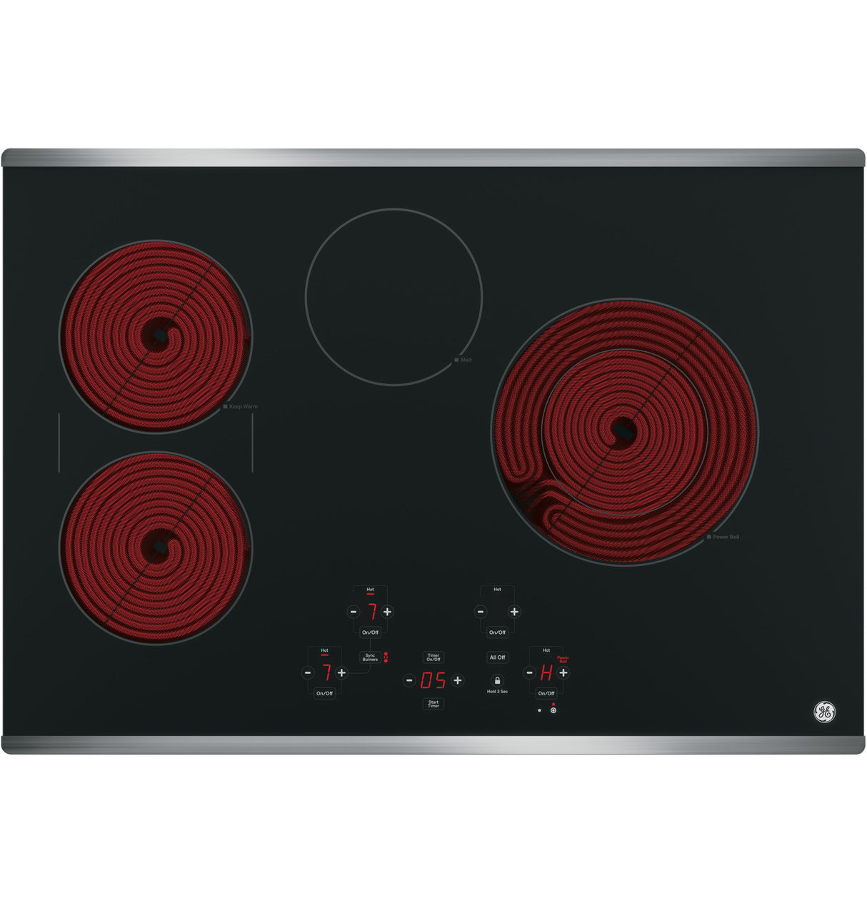 GE(R) 30" Built-In Touch Control Electric Cooktop - (JP5030SJSS)