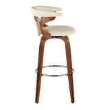 Gardenia - 30" Fixed-Height Barstool (Set of 2) - Walnut Base