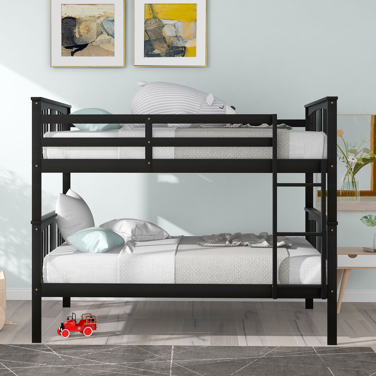 Bunk Bed With Ladder For Bedroom, Guest Room Furniture