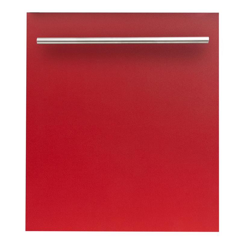 ZLINE 24 in. Top Control Dishwasher with Stainless Steel Tub and Modern Style Handle, 52dBa (DW-24) [Color: Red Matte] - (DWRMH24)