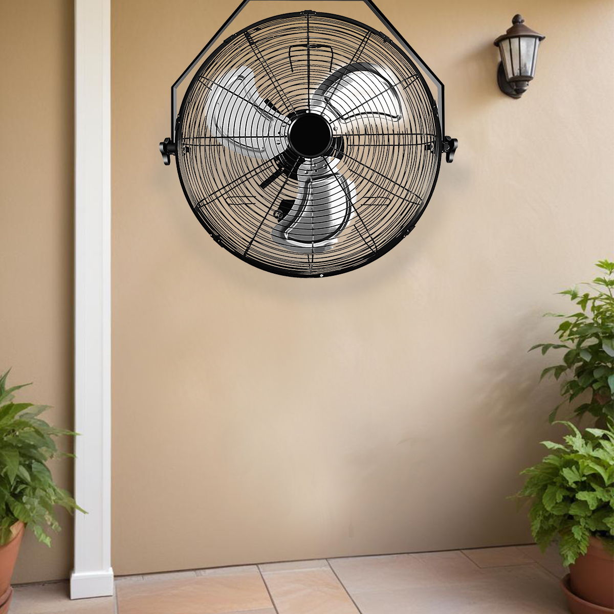 High Velocity 3 Speed Air Circulator Metal Wall Mount Fan