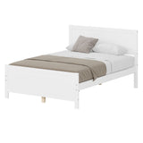 Wood Platform Bed Frame With Headboard, Mattress Foundation With Wood Slat Support, No Box Spring Needed