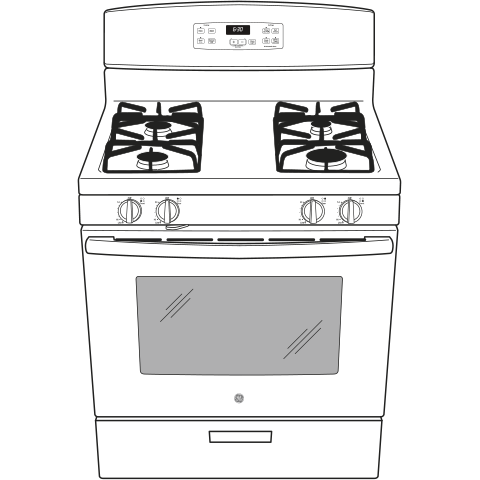 GE(R) 30" Free-Standing Gas Range - (JGBS60DEKCC)