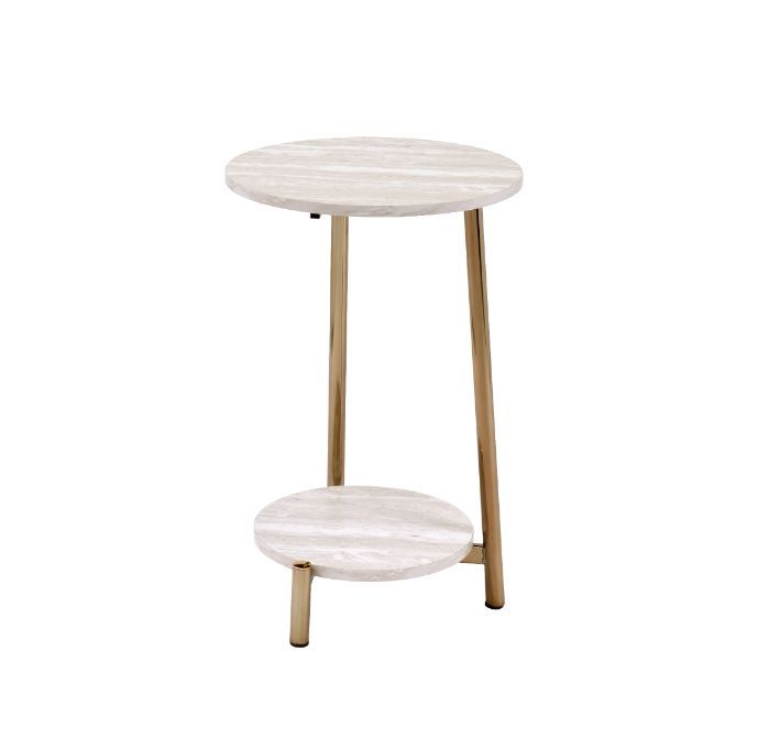 Snare - Accent Table - Natural & Champagne Finish