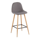 Pebble - Barstool Metal And Fabric (Set of 2)