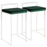 Fuji - Stackable Counter Stool - White Base (Set of 2)