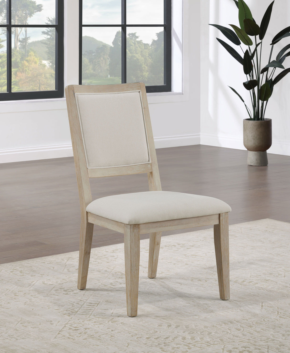 Trofello - Cushioned Dining Side Chair (Set of 2) - White Washed