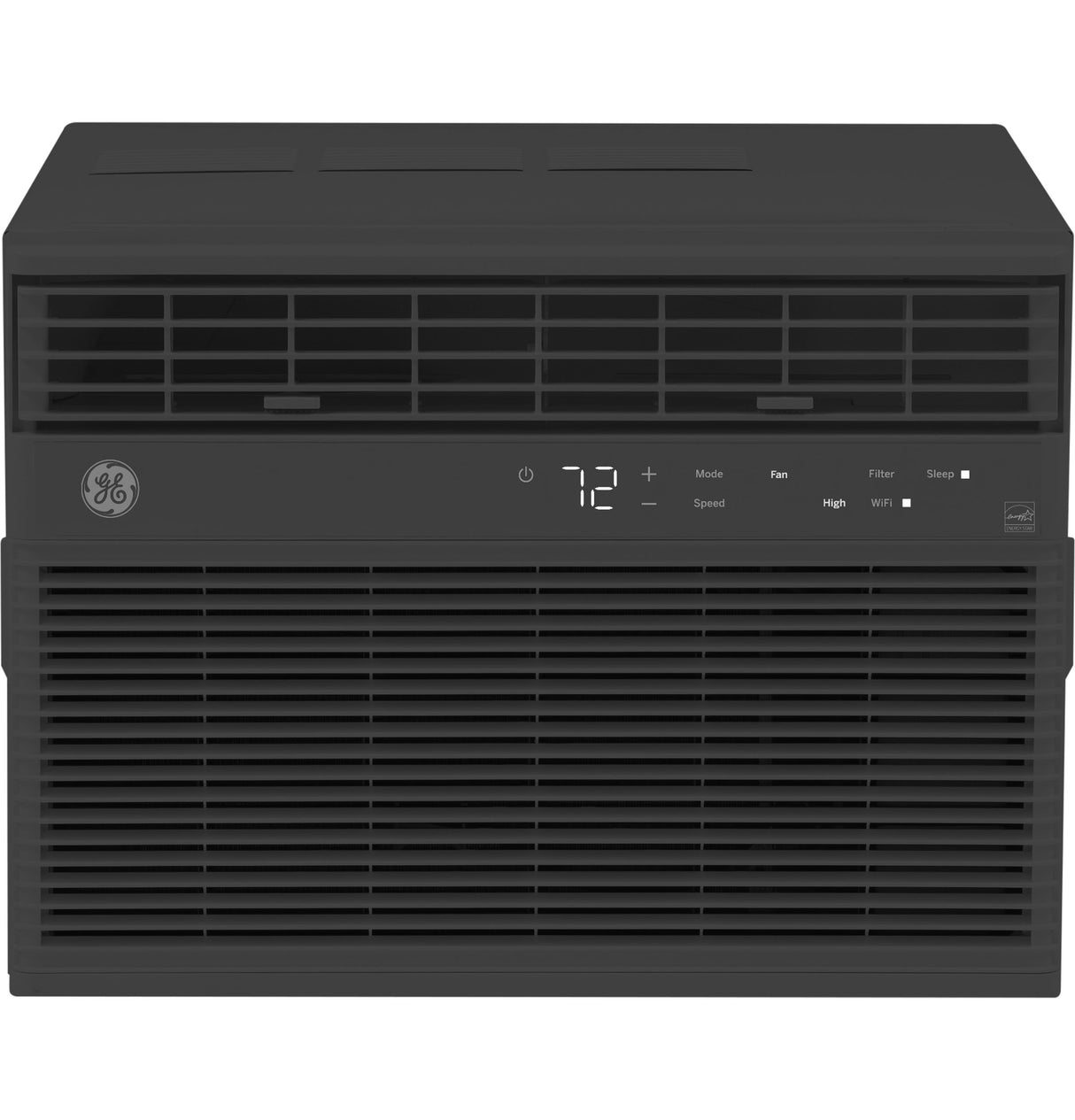 GE(R) ENERGY STAR(R) 8,000 BTU Smart Electronic Window Air Conditioner for Medium Rooms up to 350 sq. ft., Black - (AHEU08BC)