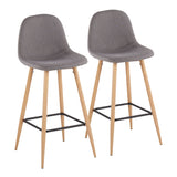 Pebble - Mid Century Modern Barstool (Set of 2)