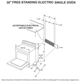 GE(R) 30" Free-Standing Electric Convection Range with No Preheat Air Fry - (JB735DPWW)