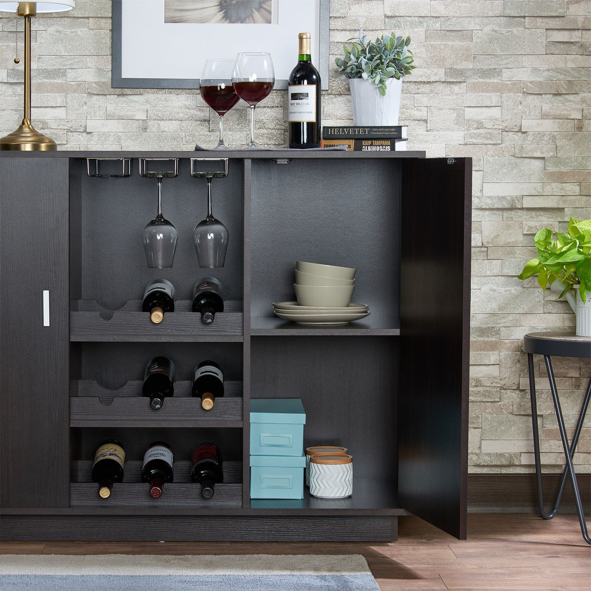 Hazen - Wine Cabinet II - Espresso