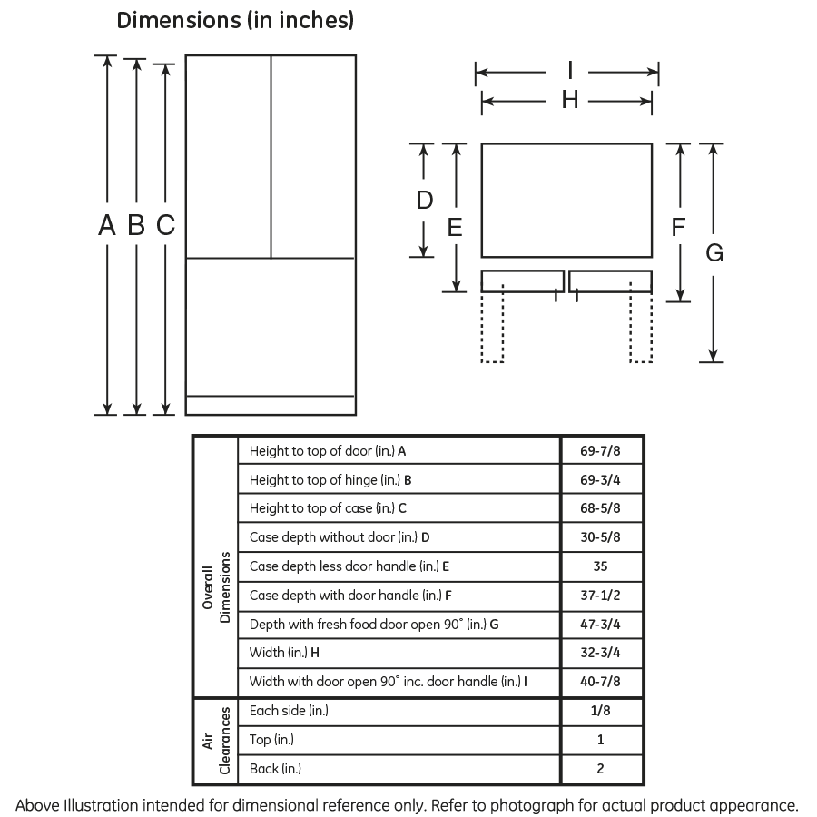 GE(R) ENERGY STAR(R) 24.7 Cu. Ft. French-Door Refrigerator - (GNE25JGKBB)