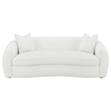 Isabella - Faux Sheepskin Upholstered Sofa Natural - Ivory