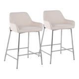 Daniella - Contemporary Fixed Height Counter Stool (Set of 2)