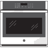 GE(R) 30" Smart Built-In Self-Clean Single Wall Oven with Never-Scrub Racks - (JTS3000DNWW)