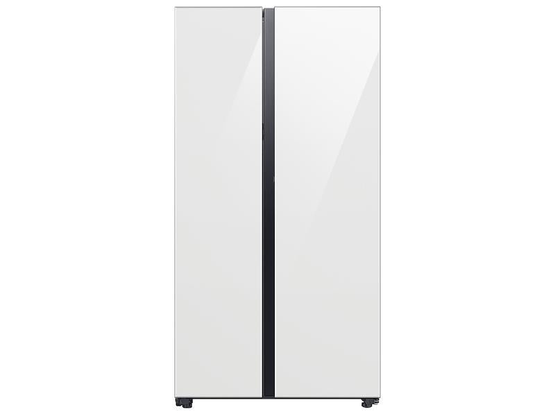 Bespoke Side-by-Side 28 cu. ft. Refrigerator with Beverage Center(TM) in White Glass - (RS28CB760012AA)