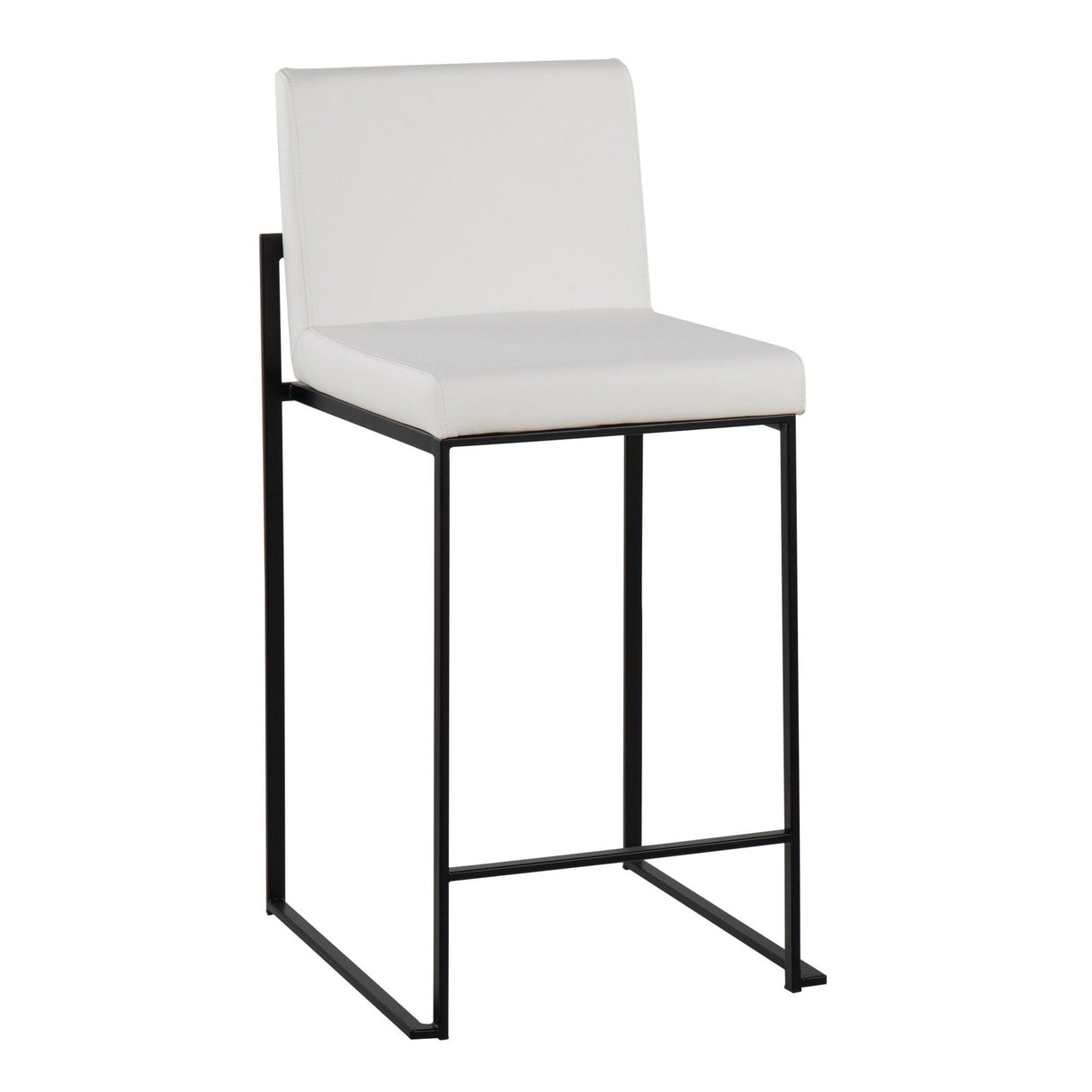 Fuji - High Back Counter Stool - Black Legs