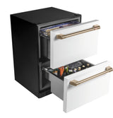 Caf(eback)(TM) 5.7 Cu. Ft. Built-In Dual-Drawer Refrigerator - (CDE06RP4NW2)