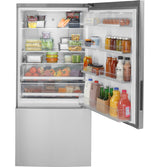 GE(R) ENERGY STAR(R) 17.7 Cu. Ft. Counter-Depth Bottom-Freezer Refrigerator - (GBE17HYRFS)