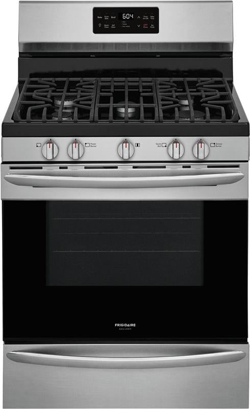 Frigidaire Gallery 30" Freestanding Gas Range with Steam Clean - (GCRG3038AF)