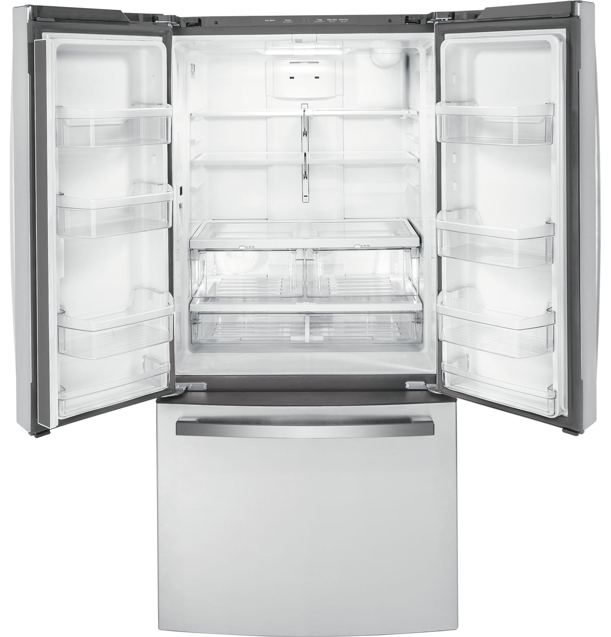 GE(R) ENERGY STAR(R) 18.6 Cu. Ft. Counter-Depth French-Door Refrigerator - (GWE19JYLFS)