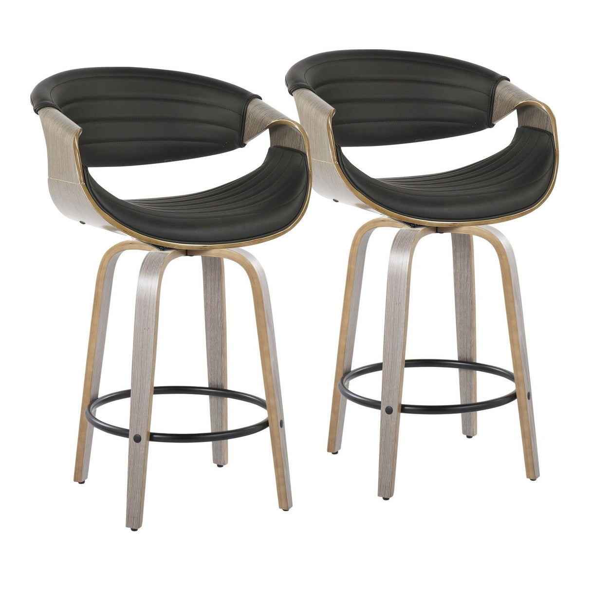 Symphony - 26" Fixed-Height Counter Stool (Set of 2) - Gray Base