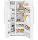 GE(R) 23.0 Cu. Ft. Side-By-Side Refrigerator - (GSS23GGPWW)