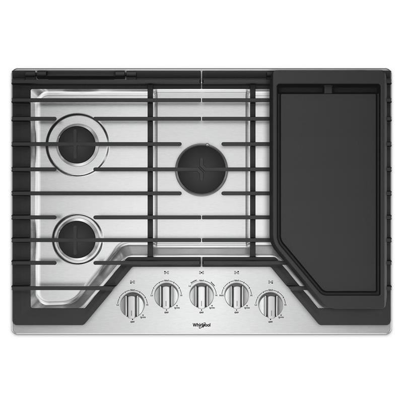 30-inch Gas Cooktop with Griddle - (WCG97US0HS)