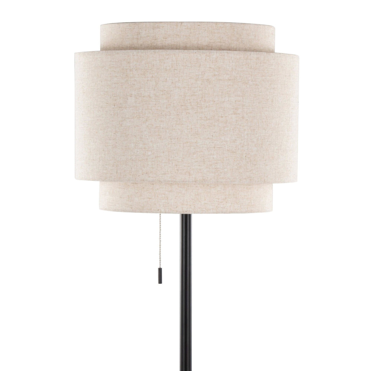 Sawyer - 30" Metal Table Lamp - Brushed Nickel And White Linen from Grandview Gallery (Set of 2)