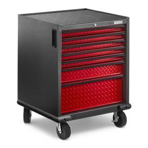 Premier Pre-Assembled 7 Drawer Modular Tool Storage Cabinet - Red Tread