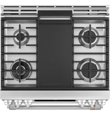 Caf(eback)(TM) 30" Smart Slide-In, Front-Control, Dual-Fuel, Double-Oven Range with Convection - (C2S950P2MS1)