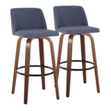 Toriano - 30" Fixed-Height Fabric Barstool (Set of 2)