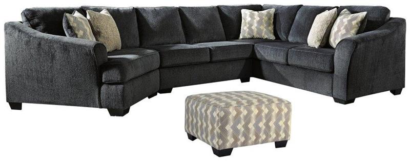 3-piece Sectional With Ottoman - (PKG001280)