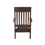 Raina - Rocking Chair - Brown PU & Walnut Finish