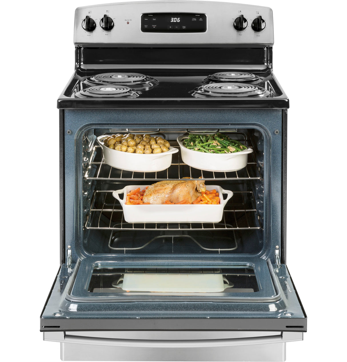 GE(R) 30" Free-Standing Electric Range - (JBS360RTSS)