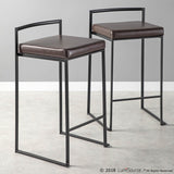 Fuji - Stackable Barstool - Black Metal