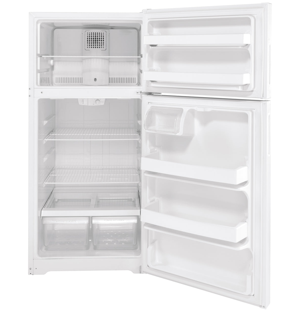 Hotpoint(R) 15.6 Cu. Ft. Recessed Handle Top-Freezer Refrigerator - (HPS16BTNRWW)