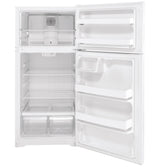 GE(R) ENERGY STAR(R) 16.6 Cu. Ft. Recessed Handle Top-Freezer Refrigerator - (GPE17CTNRWW)