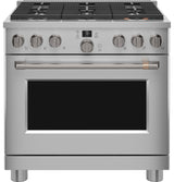 Caf(eback)(TM) 36" Smart Dual-Fuel Commercial-Style Range with 6 Burners (Natural Gas) - (C2Y366P2TS1)