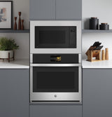 GE Profile(TM) 30" Smart Built-In Convection Single Wall Oven with In-Oven Camera and No Preheat Air Fry - (PTS9000SNSS)